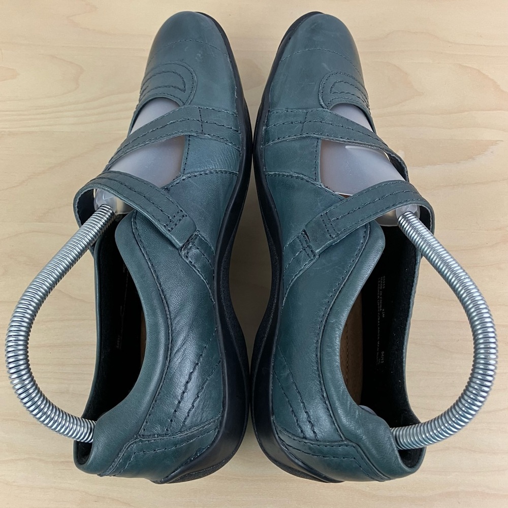 Clarks Artisan Women’s Size 8.5 M Ideo Green Leather Mary Jane Casual Shoes - Picture 6 of 10